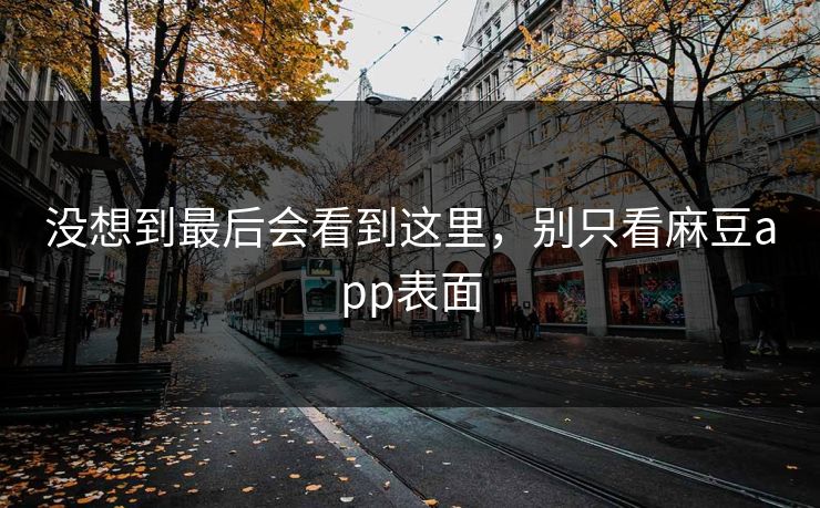 没想到最后会看到这里，别只看麻豆app表面