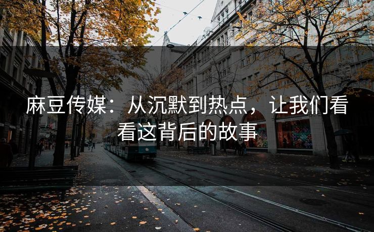 麻豆传媒：从沉默到热点，让我们看看这背后的故事