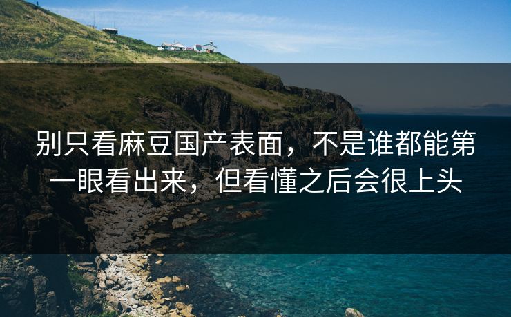 别只看麻豆国产表面,不是谁都能第一眼看出来,但看懂之后会很上头 别只看麻豆国产表面,不是谁都能第一眼看出来,但看懂之后会很上头